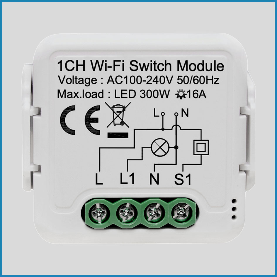 Bộ chuyển mạch thông minh Wifi KNX Smart Home 1 kênh On/Off cần dây trung tính